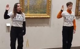 İklim aktivistleri yine eylemde… Monet’nin tablosuna çorba attılar