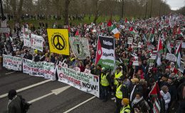 İngiltere’de Gazze eylemi: Binlerce kişi yürüdü